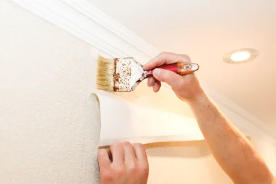 Pose de papier peint à Lamazère — revêtements muraux et toiles de verre